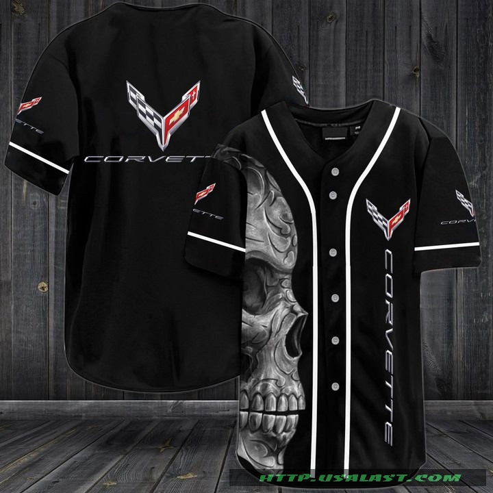 Chevrolet Corvette Skull Baseball Jersey Shirt – Hothot