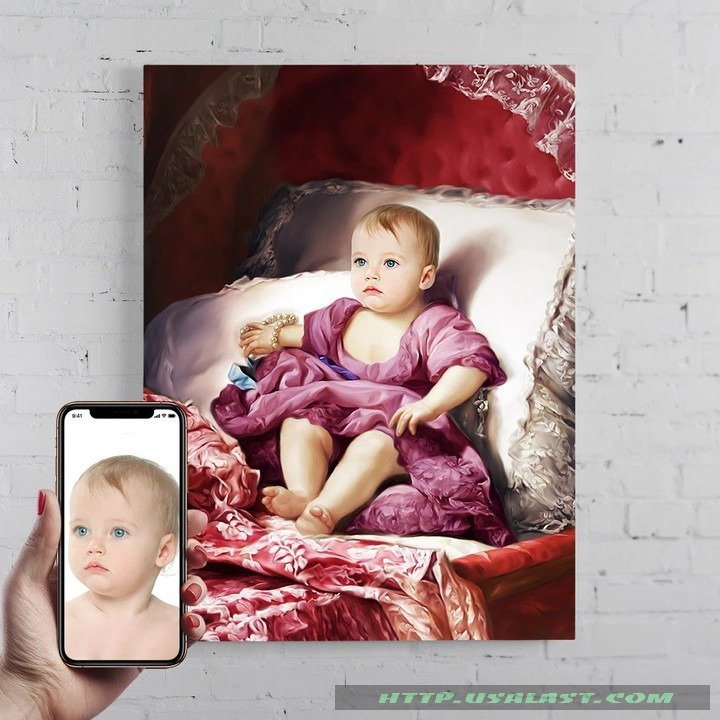 Personalized Portrait The Royal Baby Girl Poster Canvas Print – Hothot