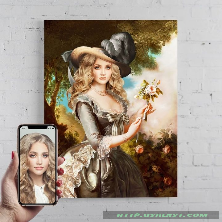 The Lady Rose Personalized Female Portrait Poster Canvas Print – Hothot