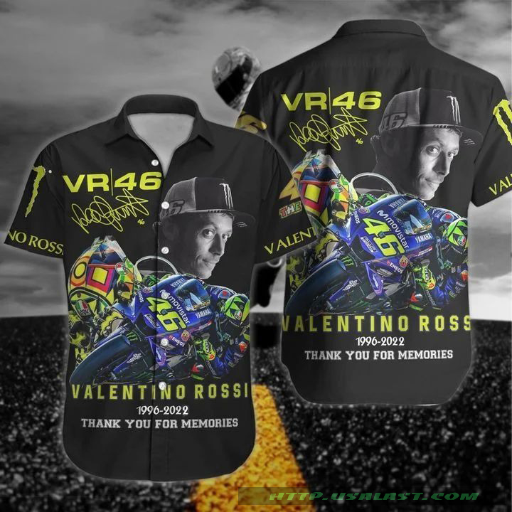Valentino Rossi VR46 Signatures Hawaiian Shirt – Hothot