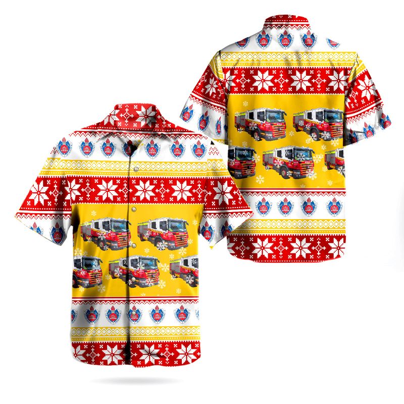 Fire and Rescue NSW Pumper Ugly Christmas Hawaiian Shirt – Hothot