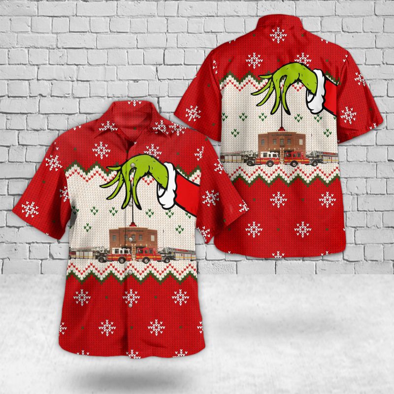 Florida Jacksonville Fire and Rescue Department Station Christmas Hawaiian Shirt – Hothot