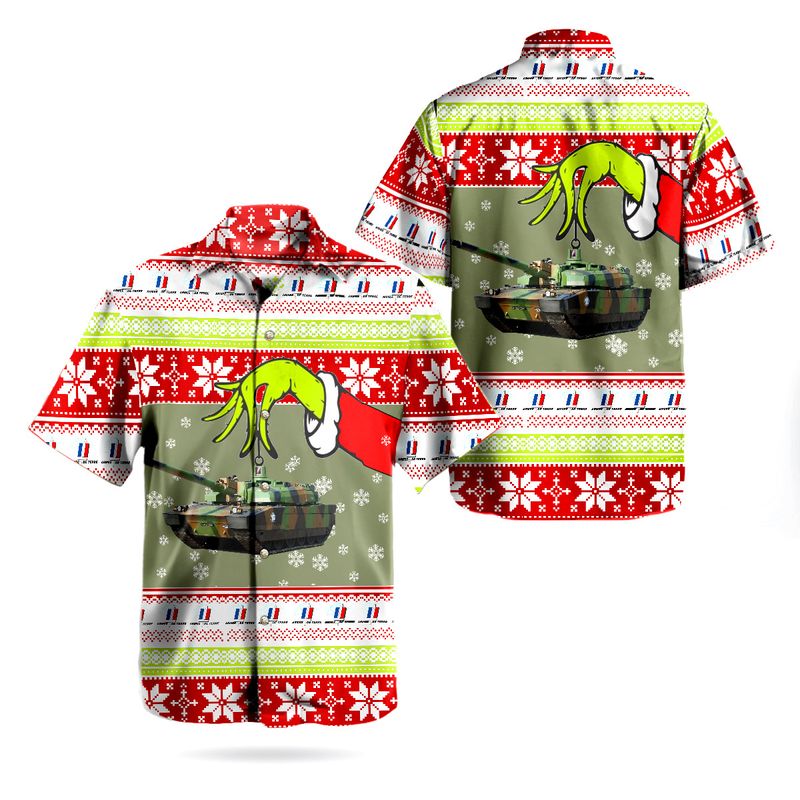 Armee de Terre Leclerc Main Battle Tank Ugly Christmas Hawaiian Shirt – Hothot