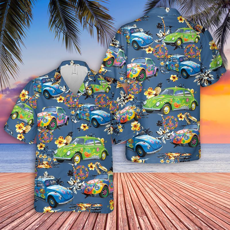 VW Beetle Hippie Hawaiian Shirt – Hothot