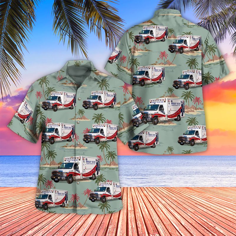 Ardsley Westchester County New York Ardsley-Secor Volunteer Ambulance Corps Hawaiian Shirt – Hothot