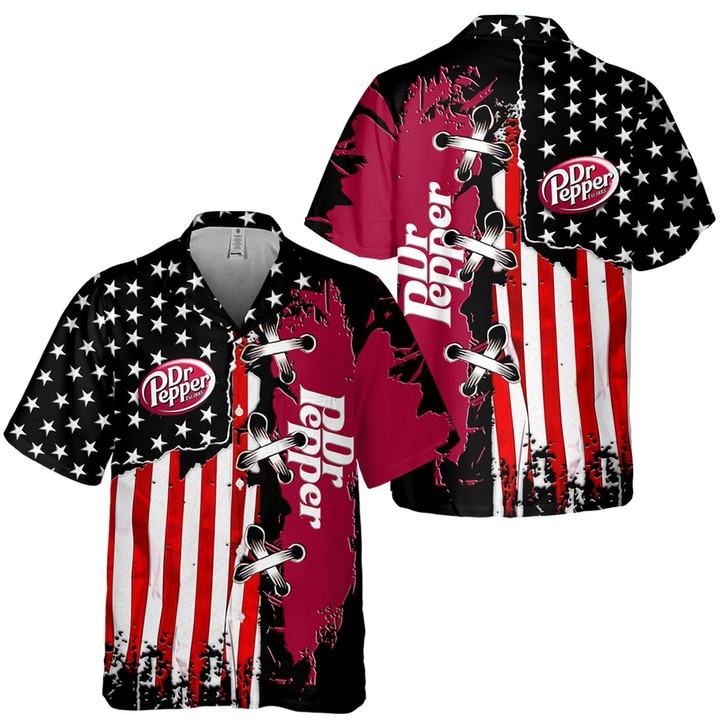 Dr Pepper American Flag Hawaiian Shirt – Hothot