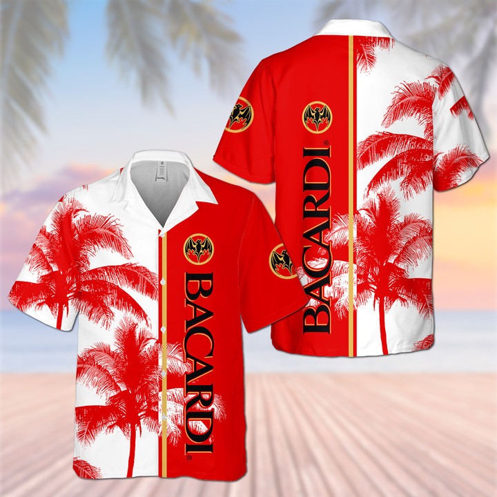 Bacardi Rum Palm Tree Hawaiian Shirt – Hothot