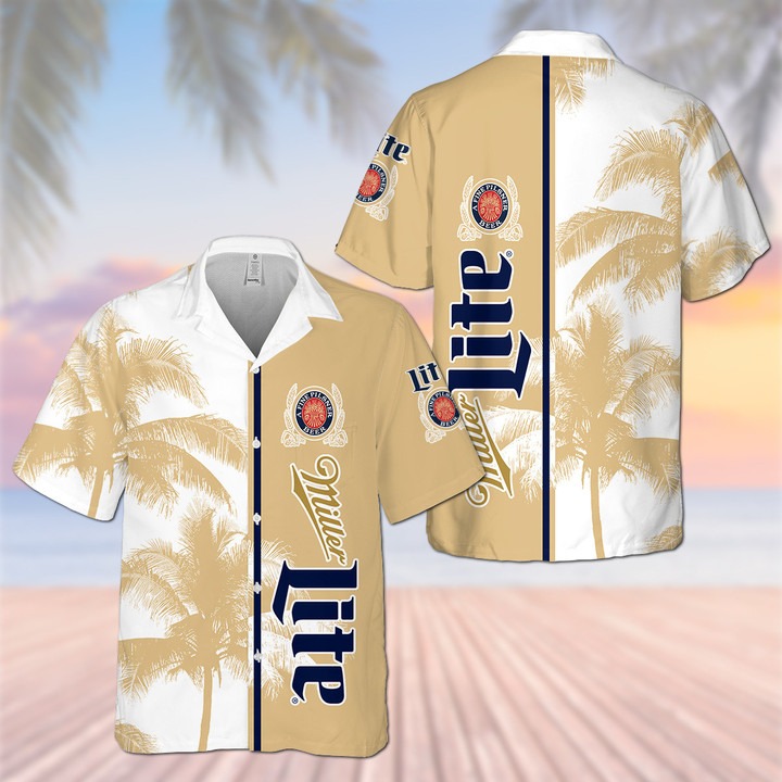 Miller Lite Palm Tree Hawaiian Shirt – Hothot