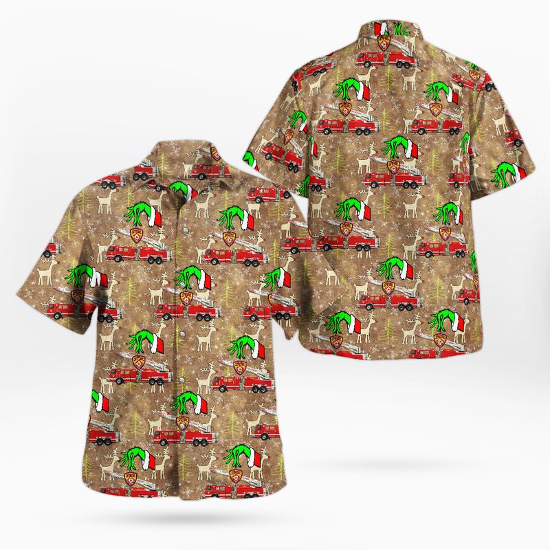 Unified Fire Authority Ladder Truck Christmas Hawaiian Shirt – Hothot
