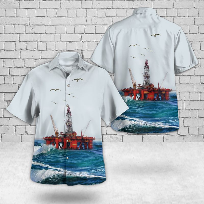 Scotland Offshore Drilling Rig Hawaiian Shirt – Hothot