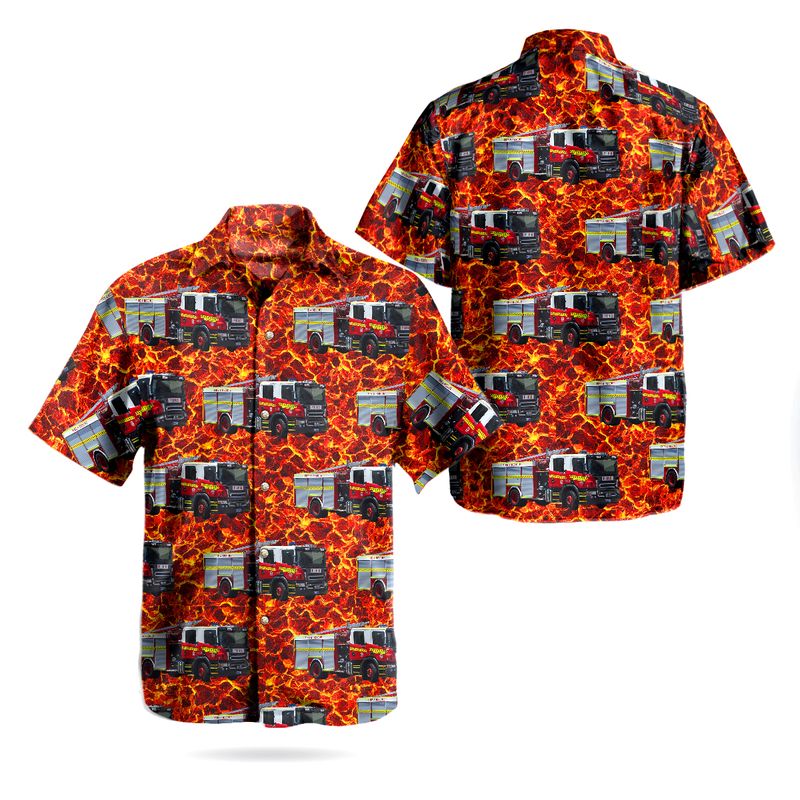 Department of Fire and Emergency Services DFES Scania Urban Pumper Hawaiian Shirt – Hothot