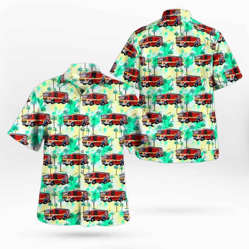 Grand-Ducal Fire and Rescue Corps of Luxembourg CGDIS HLF Mercedes Benz Atego Hawaiian Shirt – Hothot