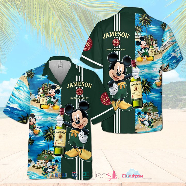 Mickey Mouse Jameson Irish Whiskey Hawaiian Shirt Beach Short – Hothot