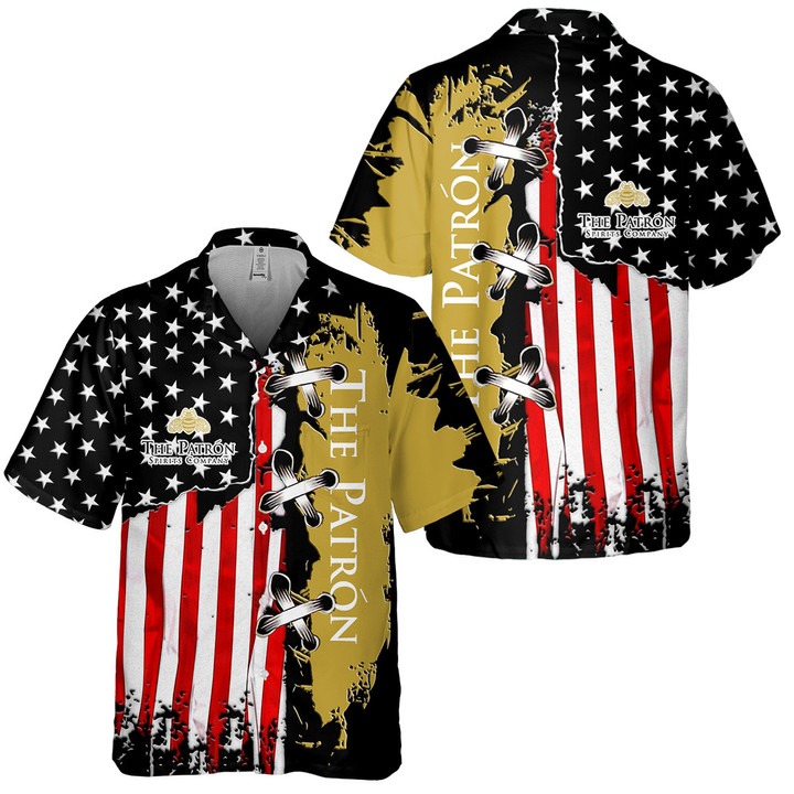 Tequila Patron American Flag Hawaiian Shirt – Hothot