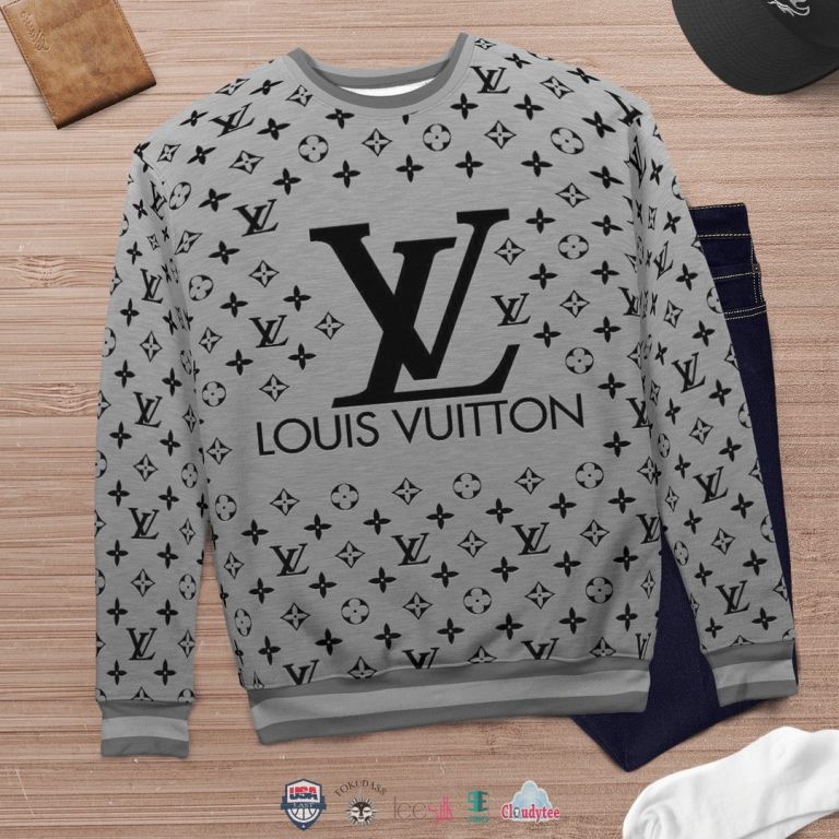 Louis Vuitton Logo Pattern 3D Ugly Sweater - USALast
