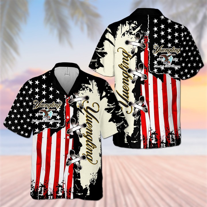Yuengling Beer American Flag Hawaiian Shirt – Hothot