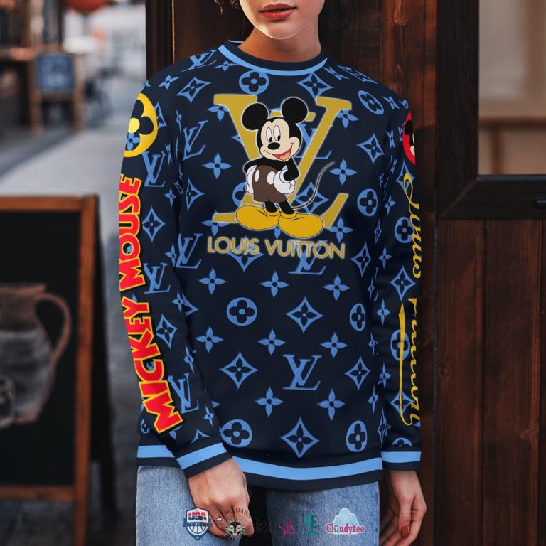 NICE) Louis Vuitton Mickey Mouse 3D Ugly Sweater S2 - Hothot
