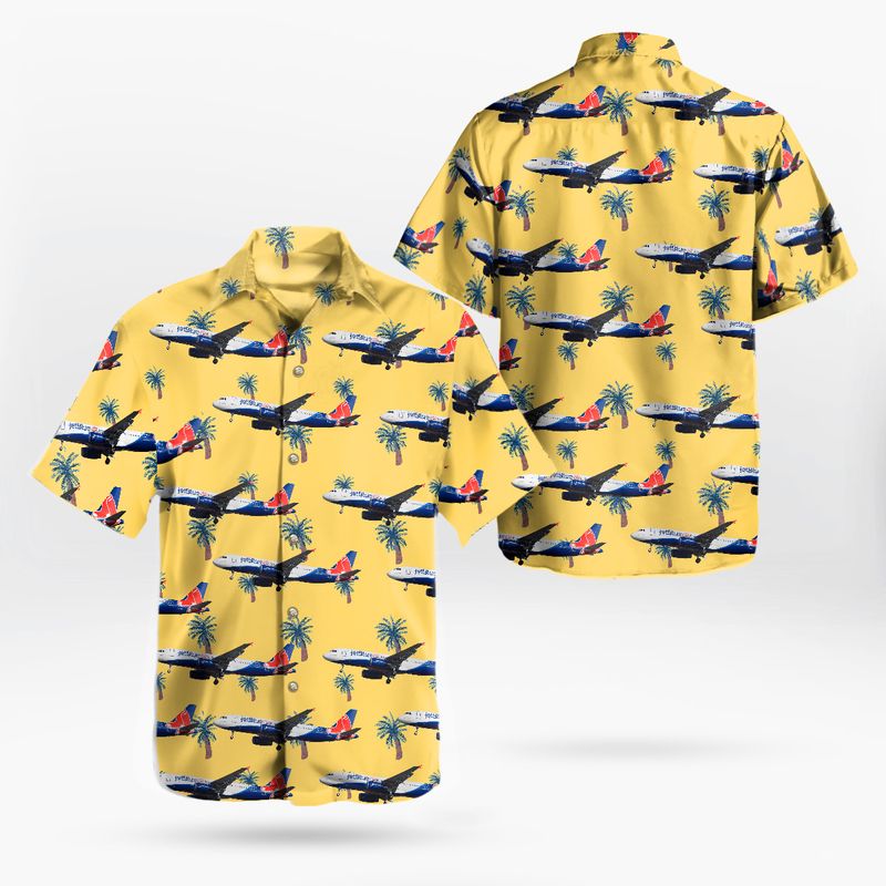 JetBlue Airways Airbus A320-232 Boston Red Sox Livery Hawaiian Shirt – Hothot