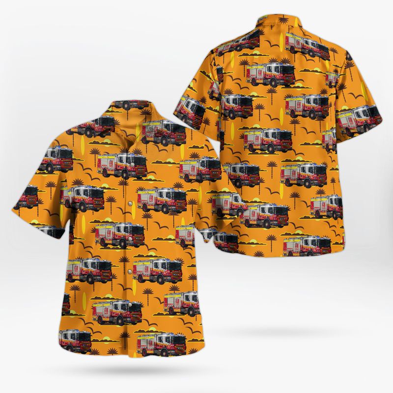 Fire and Rescue New South Wales Pumper Class 3 Scania P320 Hawaiian Shirt – Hothot