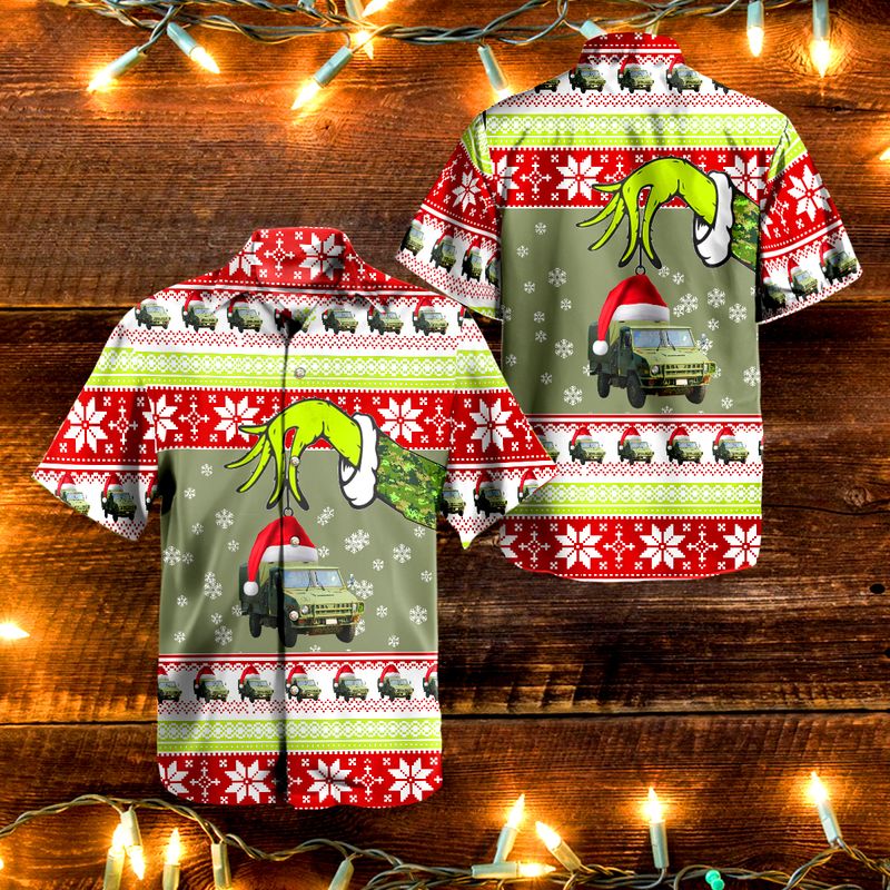 Canadian Army LSVW Military Truck Ugly Christmas Hawaiian Shirt – Hothot