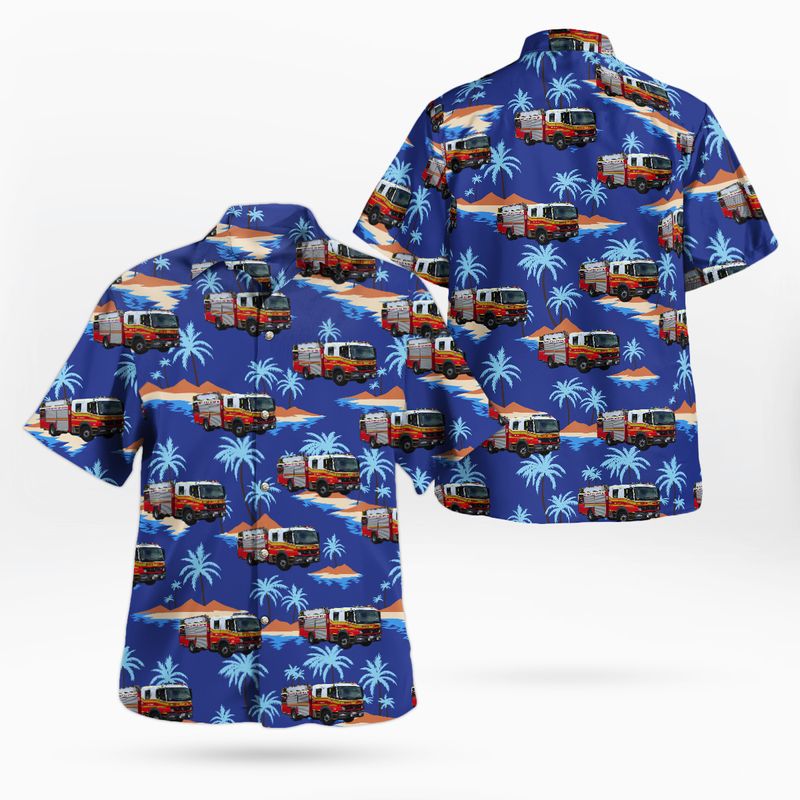 Queensland Fire and Emergency Services QFRS Type 3 Urban Rescue Pumper Hawaiian Shirt – Hothot