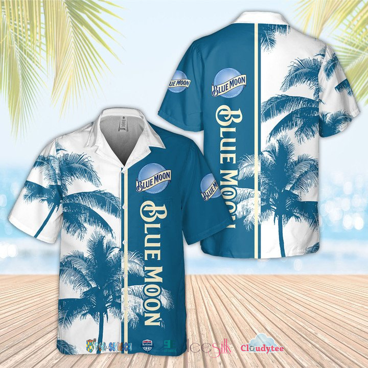 Blue Moon Beer Palm Tree Hawaiian Shirt – Hothot