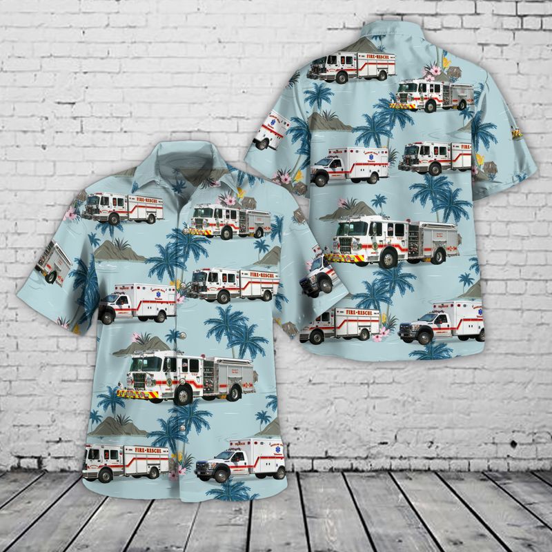 Edgewater Anne Arundel County Maryland Woodland Beach Volunteer Fire Company 2 Hawaiian Shirt – Hothot
