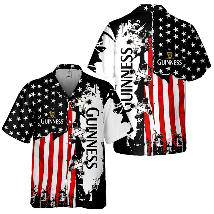 Guinness Beer American Flag Hawaiian Shirt – Hothot