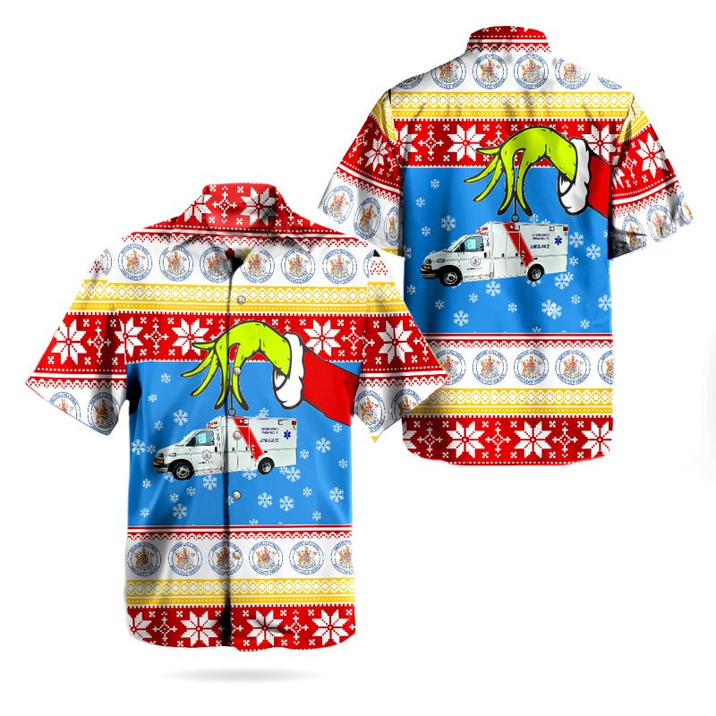 Ambulance Paramedics Of BC Ugly Christmas Hawaiian Shirt – Hothot