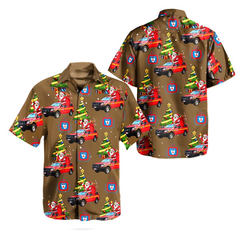 Tasmania Fire Service TFS Ford Ranger Christmas Hawaiian Shirt – Hothot
