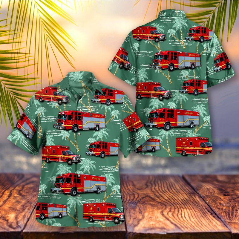 Union Grove Racine County Wisconsin Union Grove Yorkville Fire Department Hawaiian Shirt – Hothot
