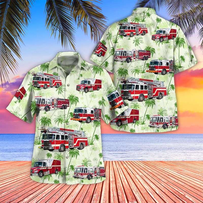 Charlotte County Florida Charlotte County Fire Department Hawaiian Shirt – Hothot