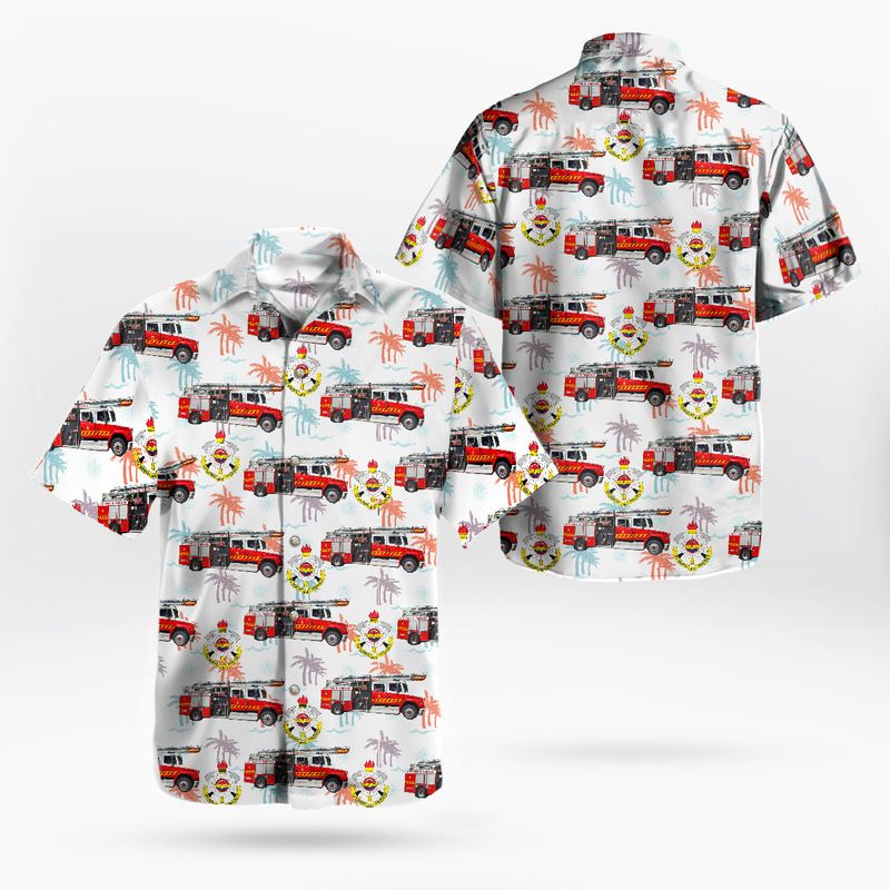 Northern Territory Fire and Rescue Service NTFRS Freightliner Fire Engine Hawaiian Shirt – Hothot