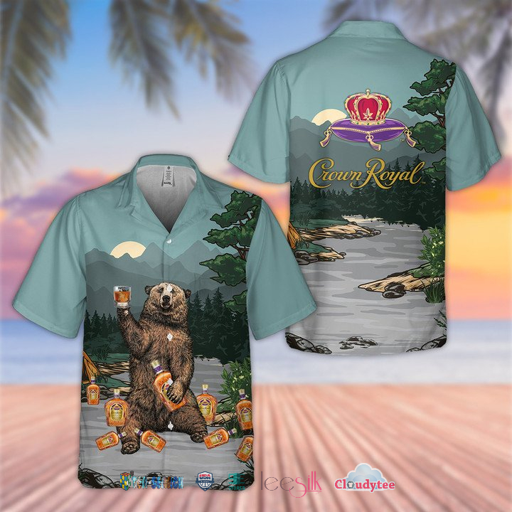 Bear Drink Crown Royal Hawaiian Shirt – Hothot