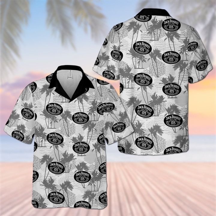 Jack Daniel’s Logo Palm Hawaiian Shirt – Hothot