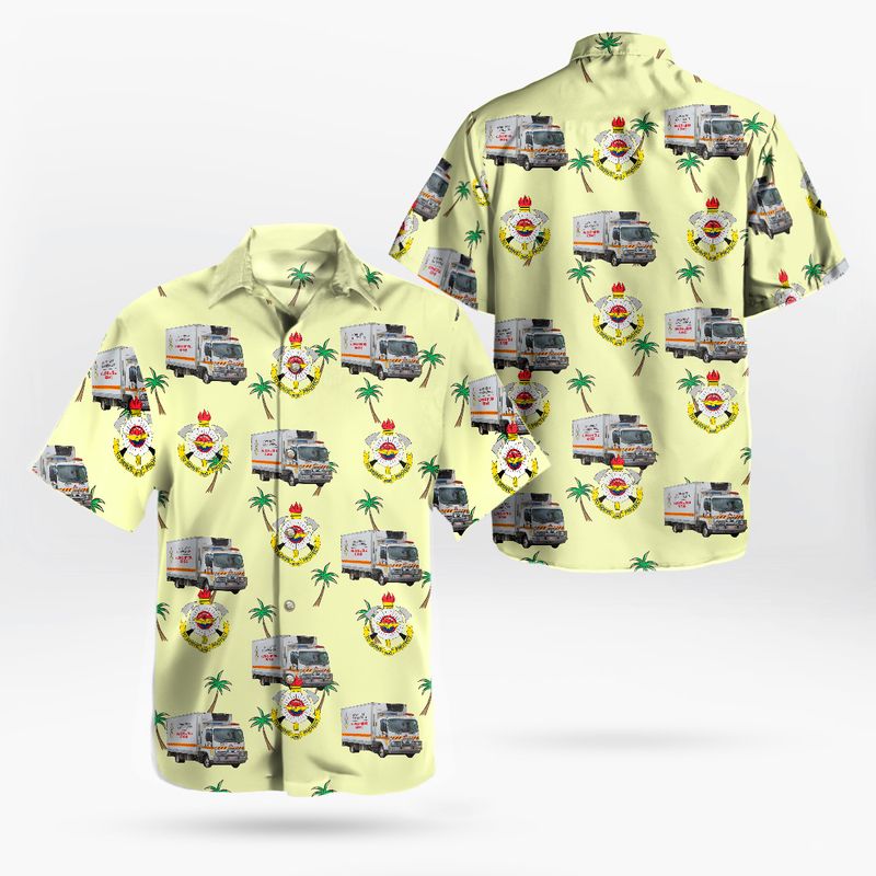 Northern Territory Fire and Rescue Service NTFRS Hazardous Material Response Unit Hawaiian Shirt – Hothot