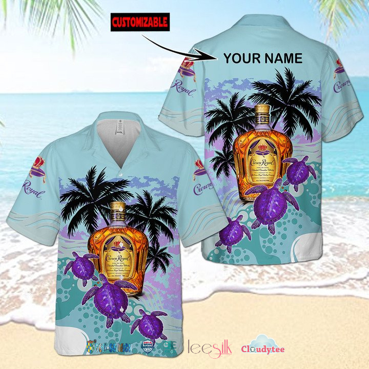 Crown Royal Turtle Custom Name Hawaiian Shirt – Hothot
