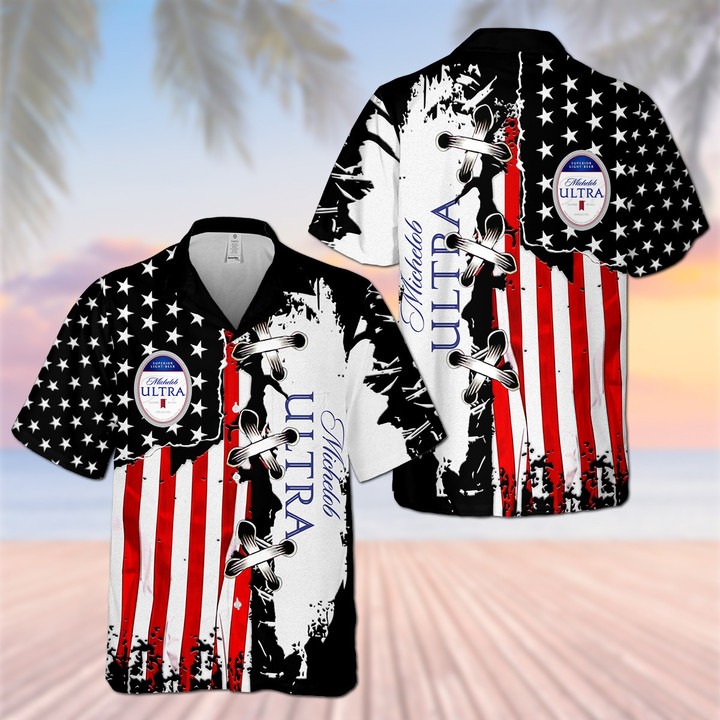 Michelob Ultra American Flag Hawaiian Shirt – Hothot