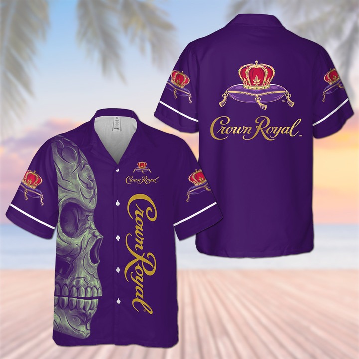 Crown Royal Skull Short Sleeve Hawaiian Shirt – Hothot