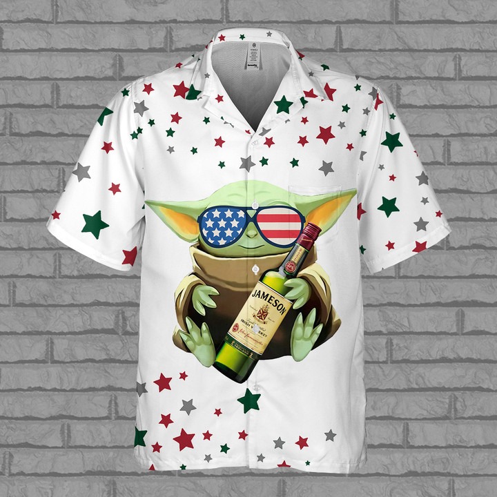 Jameson Irish Whiskey Baby Yoda Hawaiian Shirt – Hothot