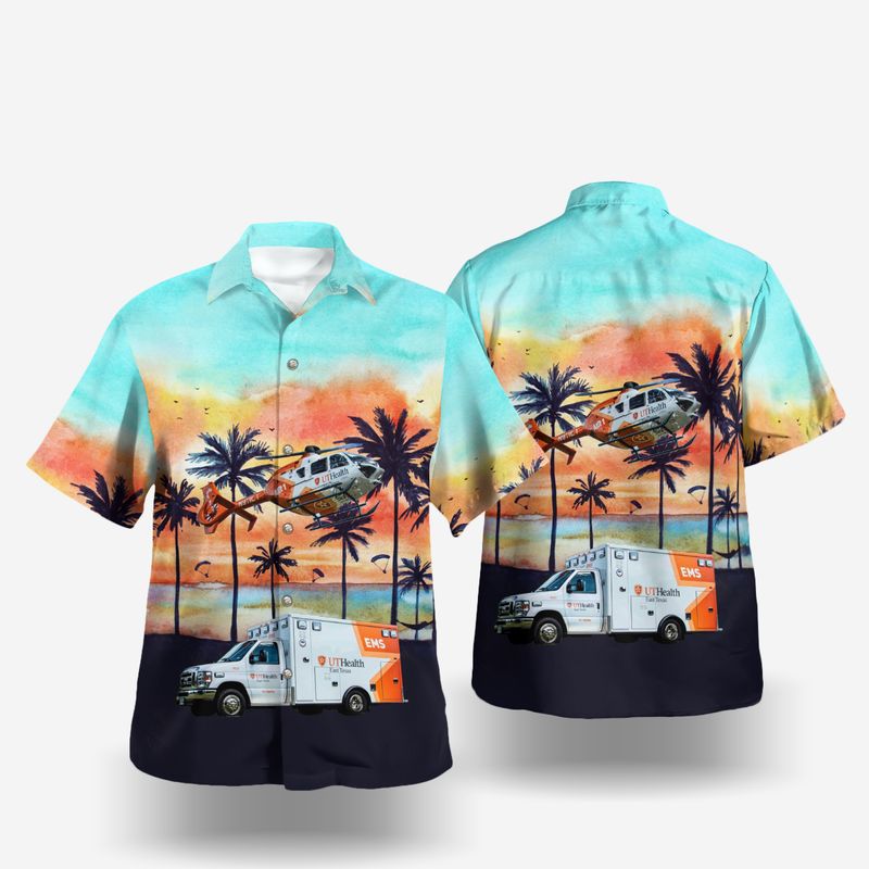 UT Health East Texas EMS and AIR 1 Hawaiian Shirt – Hothot