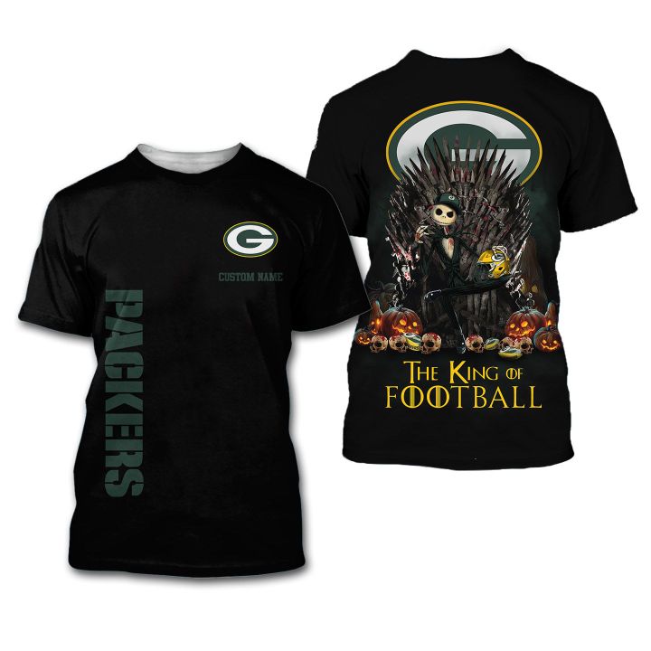Green Bay Packers The King Of Football Custom Name 3D All Over Print Shirt – Hothot