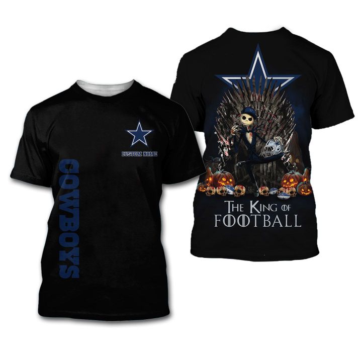 Dallas Cowboys The King Of Football Custom Name 3D All Over Print Shirt – Hothot