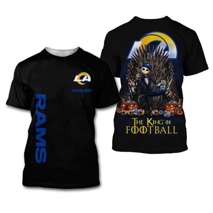 Los Angeles Rams The King Of Football Custom Name 3D All Over Print Shirt – Hothot
