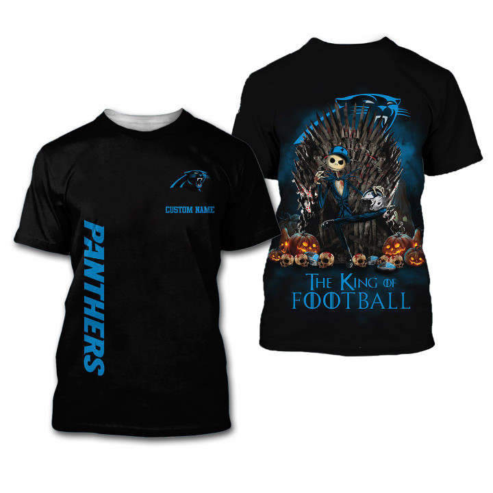 Carolina Panthers The King Of Football Custom Name 3D All Over Print Shirt – Hothot