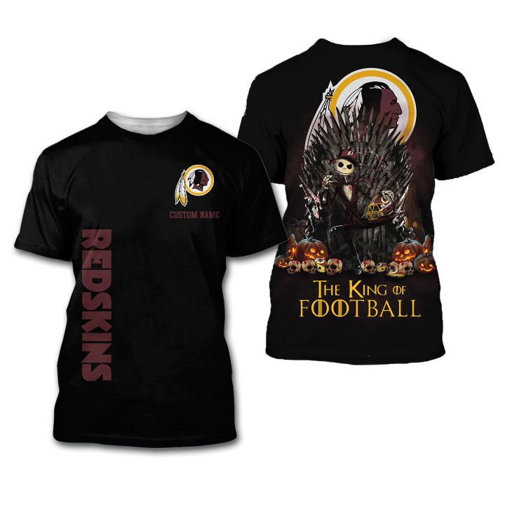 Washington Redskins The King Of Football Custom Name 3D All Over Print Shirt – Hothot