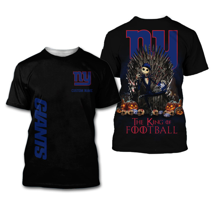 New York Giants The King Of Football Custom Name 3D All Over Print Shirt – Hothot