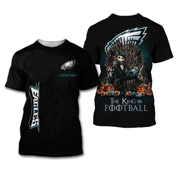 Philadelphia Eagles The King Of Football Custom Name 3D All Over Print Shirt – Hothot