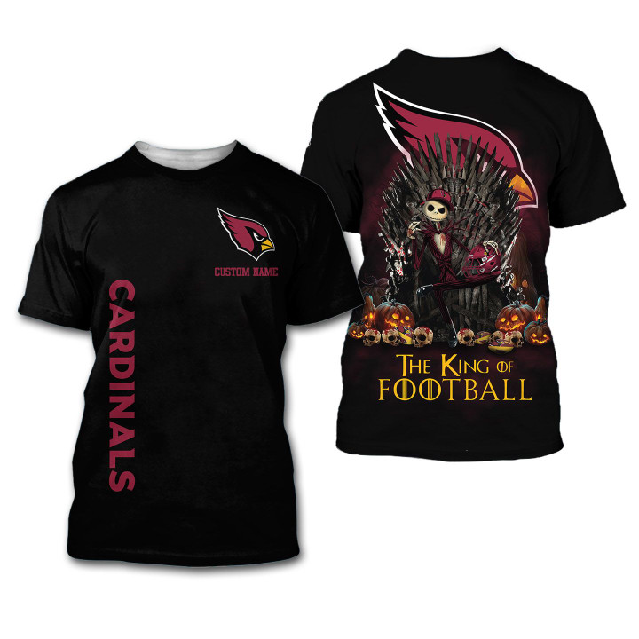 Arizona Cardinals The King Of Football Custom Name 3D All Over Print Shirt – Hothot
