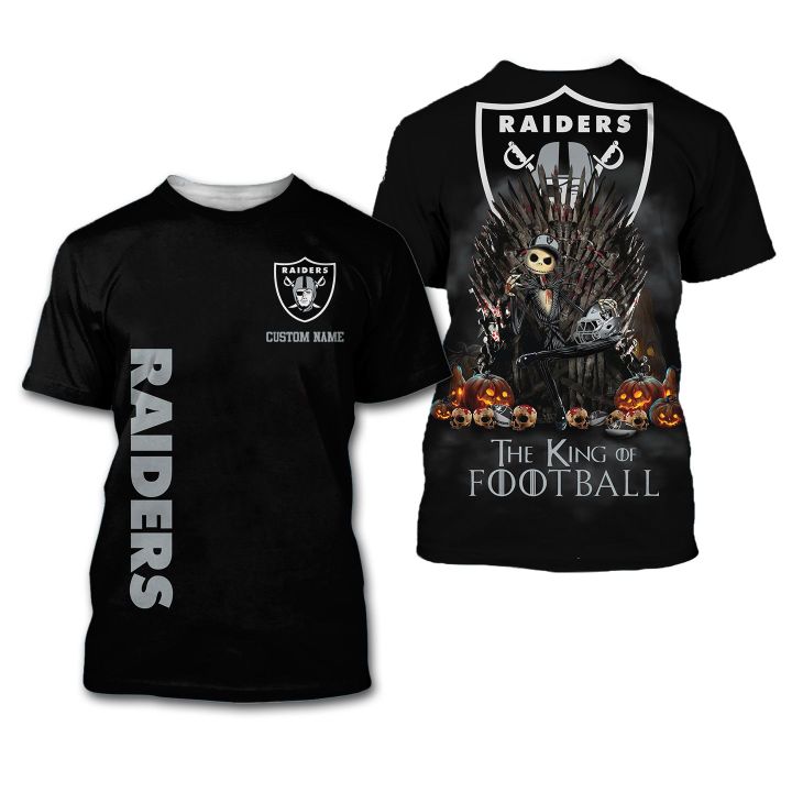 Las Vegas Raiders The King Of Football Custom Name 3D All Over Print Shirt – Hothot